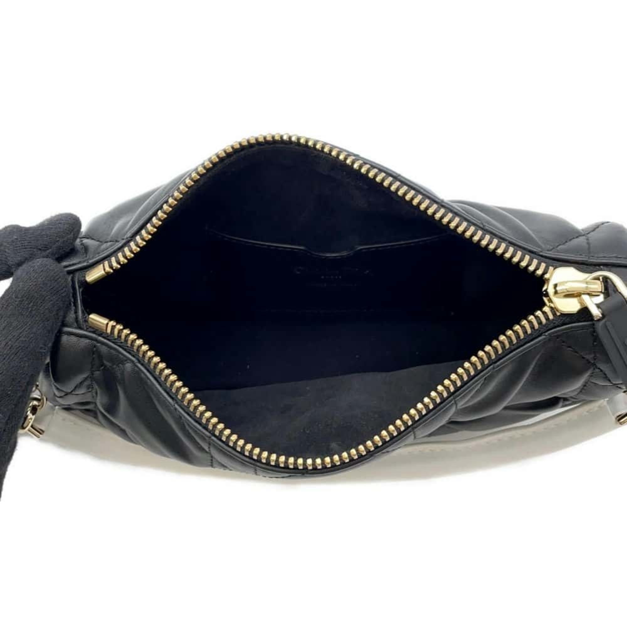 Christian Dior Handbag Vibe Hobo Cannage M7200ONOA 2way Shoulder Black Sale Item