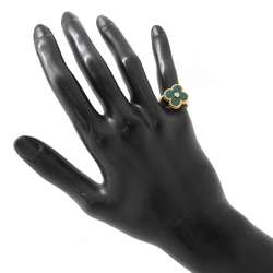 Van Cleef & Arpels Ring Alhambra Malachite Diamond 1P 0.05ct K18YG Size 49 VCARO3QM00