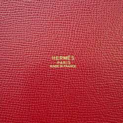 Hermes Shoulder Bag Farming GM Red Cushvel 〇S Stamp HERMES