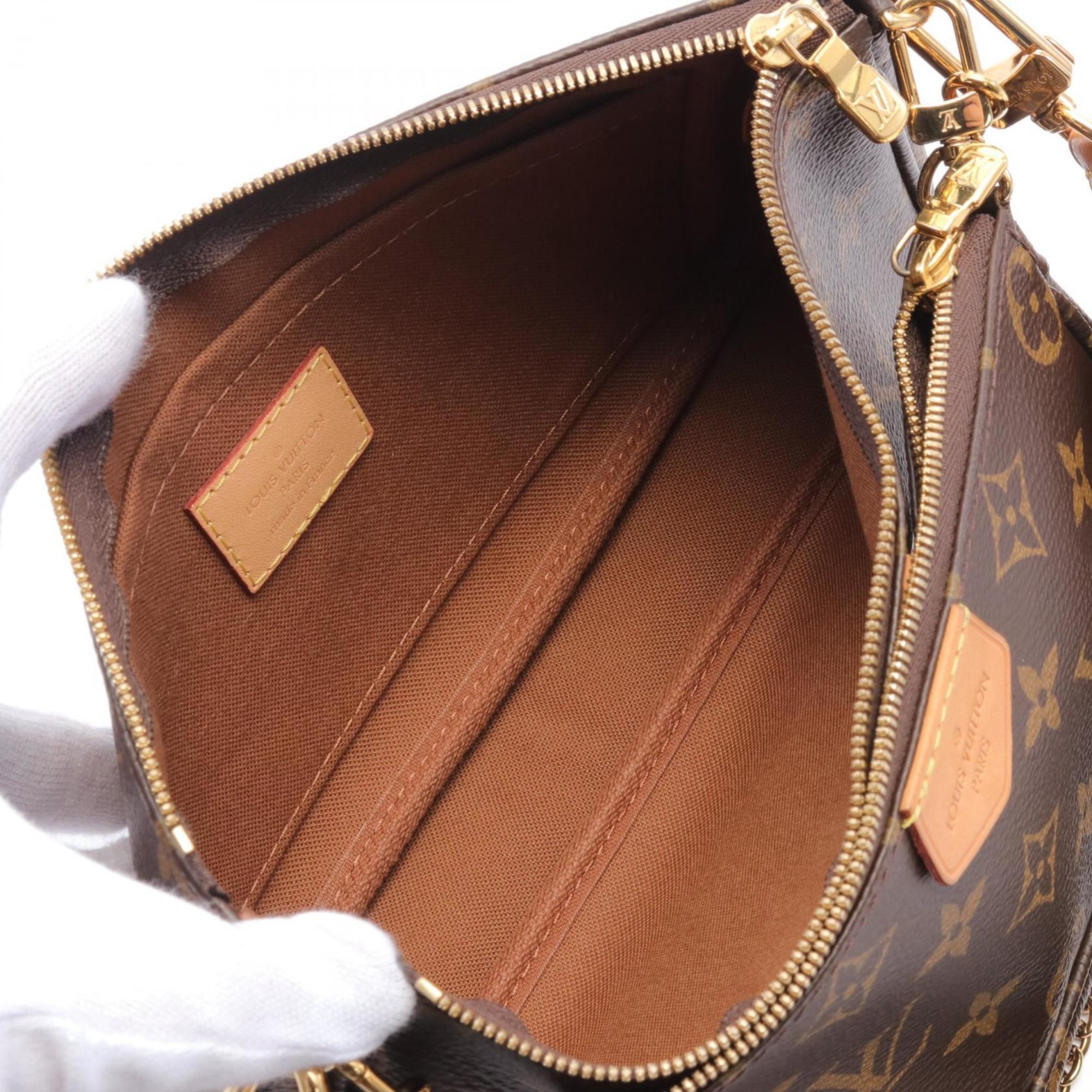 Louis Vuitton LOUIS VUITTON Multi Pochette Accessoires Shoulder Bag Coated Canvas Monogram Women's Brown Khaki M44813