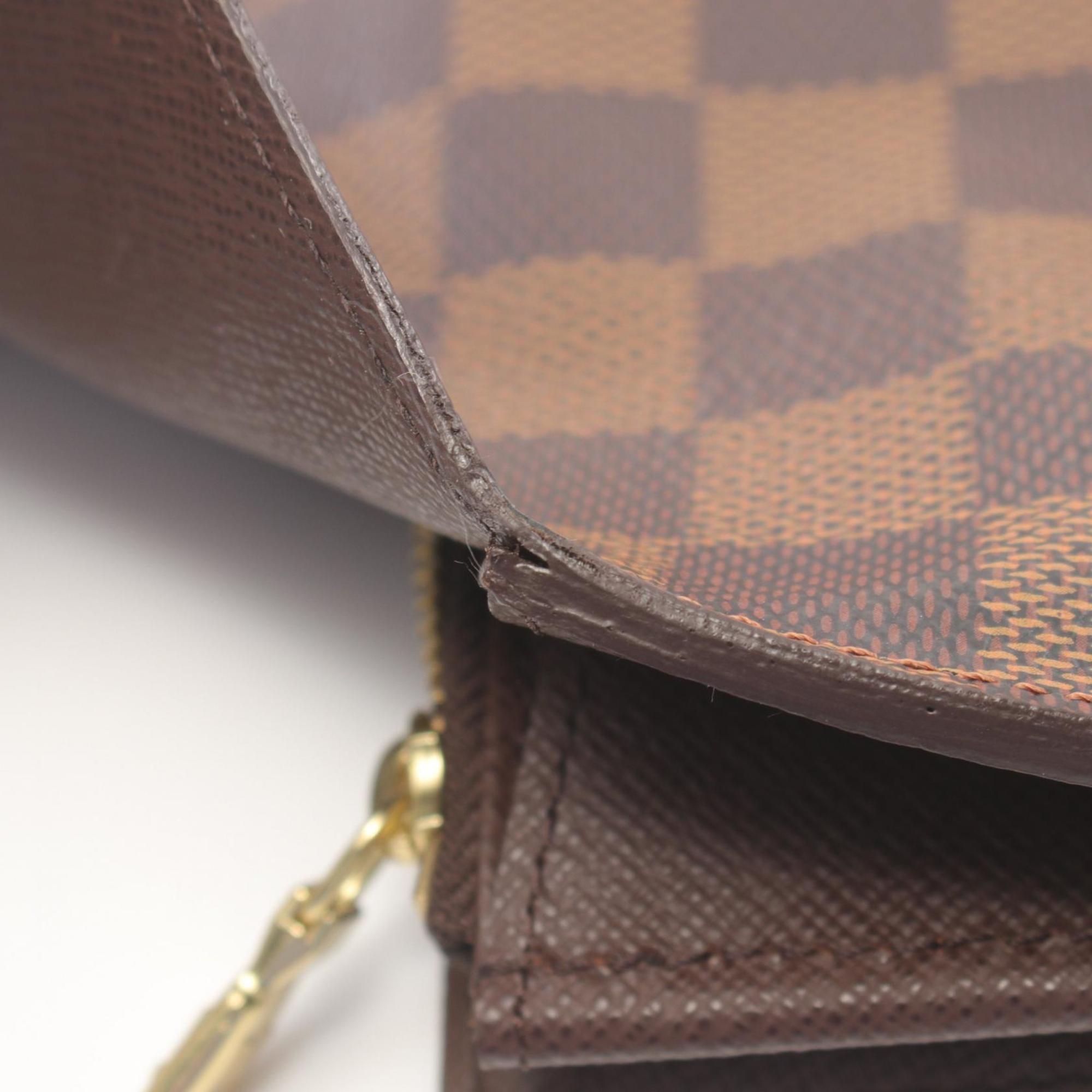 Louis Vuitton LOUIS VUITTON Portefeuille Sarah Damier Ebene Bi-fold Long Wallet Coated Canvas Leather Women's Brown N61734