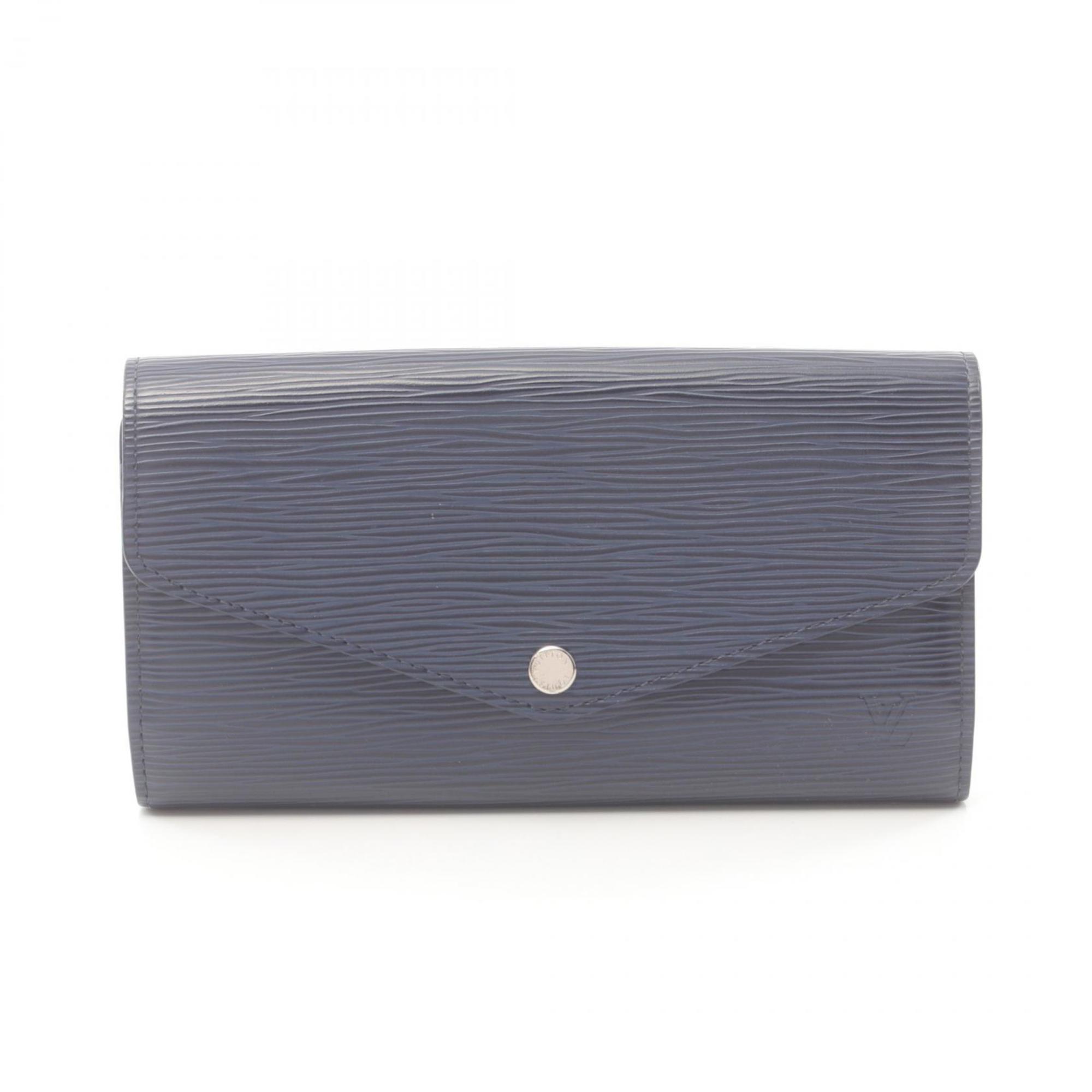 Louis Vuitton LOUIS VUITTON Portefeuille Sarah Epi Indigo Blue Bi-fold Long Wallet Leather Women's Navy M60585