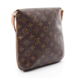 Louis Vuitton Musette Salsa Long Strap Shoulder Bag, Coated Canvas, Leather, Monogram, Women's, Brown, M51387