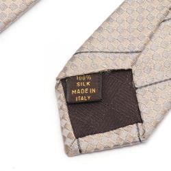 LOUIS VUITTON Micro Damier Necktie Clothing Silk Men's Beige Grey