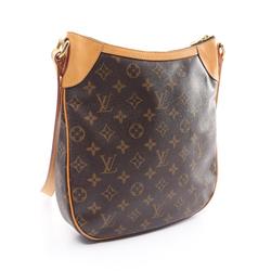 Louis Vuitton Odeon PM Shoulder Bag, Coated Canvas, Leather, Monogram, Women's, Brown, M56390