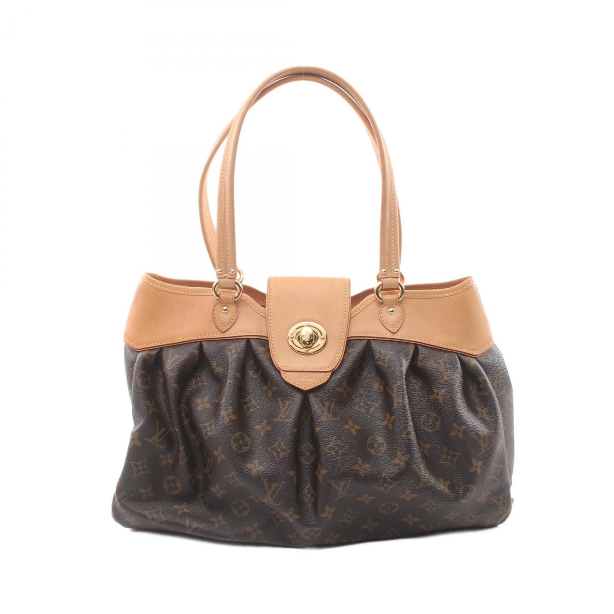 Louis Vuitton Boeti MM Shoulder Bag, Coated Canvas, Leather, Monogram, Women's, Brown, M45714