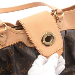 Louis Vuitton Boeti MM Shoulder Bag, Coated Canvas, Leather, Monogram, Women's, Brown, M45714