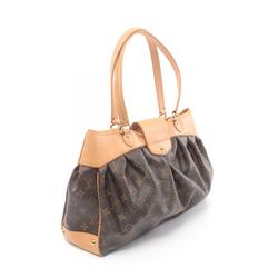 Louis Vuitton Boeti MM Shoulder Bag, Coated Canvas, Leather, Monogram, Women's, Brown, M45714