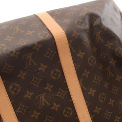 Louis Vuitton Keepall 55 Boston Bag, Coated Canvas, Leather, Monogram, Men's, Women's, Brown, M41424