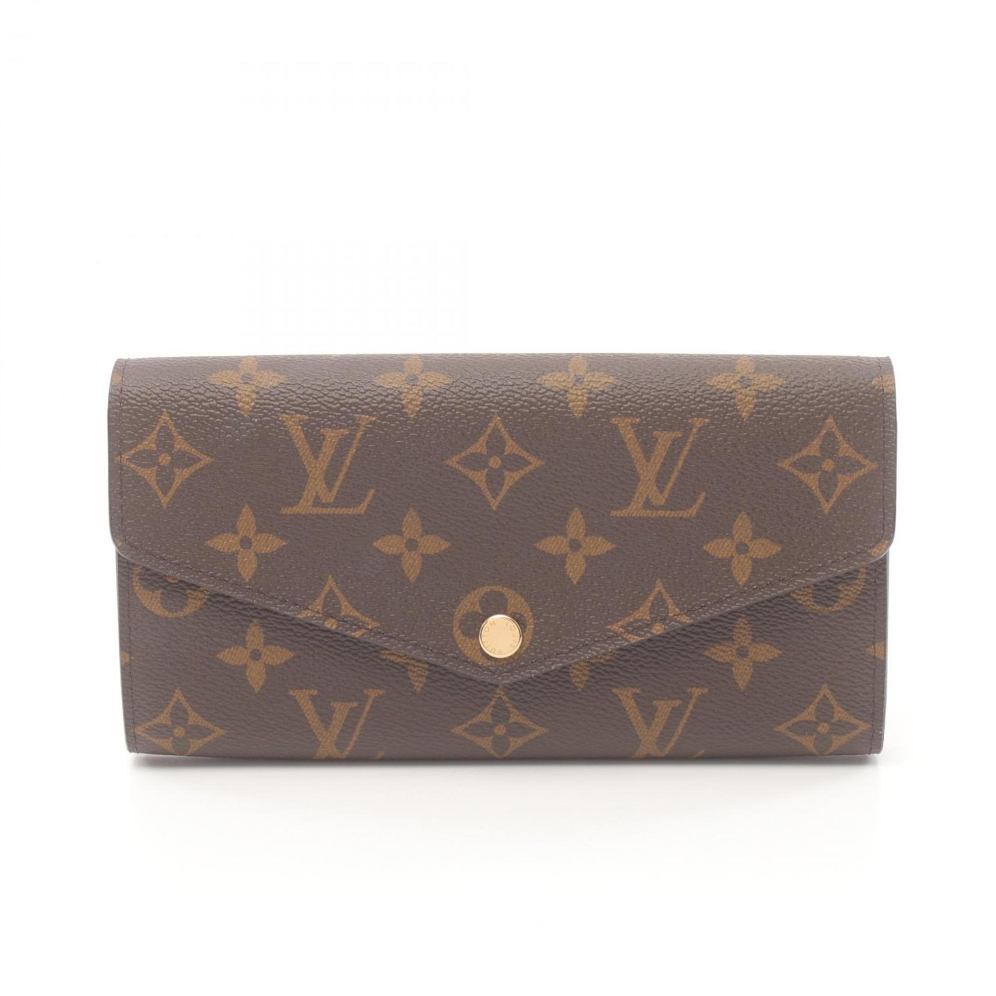 Louis Vuitton LOUIS VUITTON Portefeuille Sarah Bi-fold Long Wallet Coated Canvas Monogram Women's Brown M62236