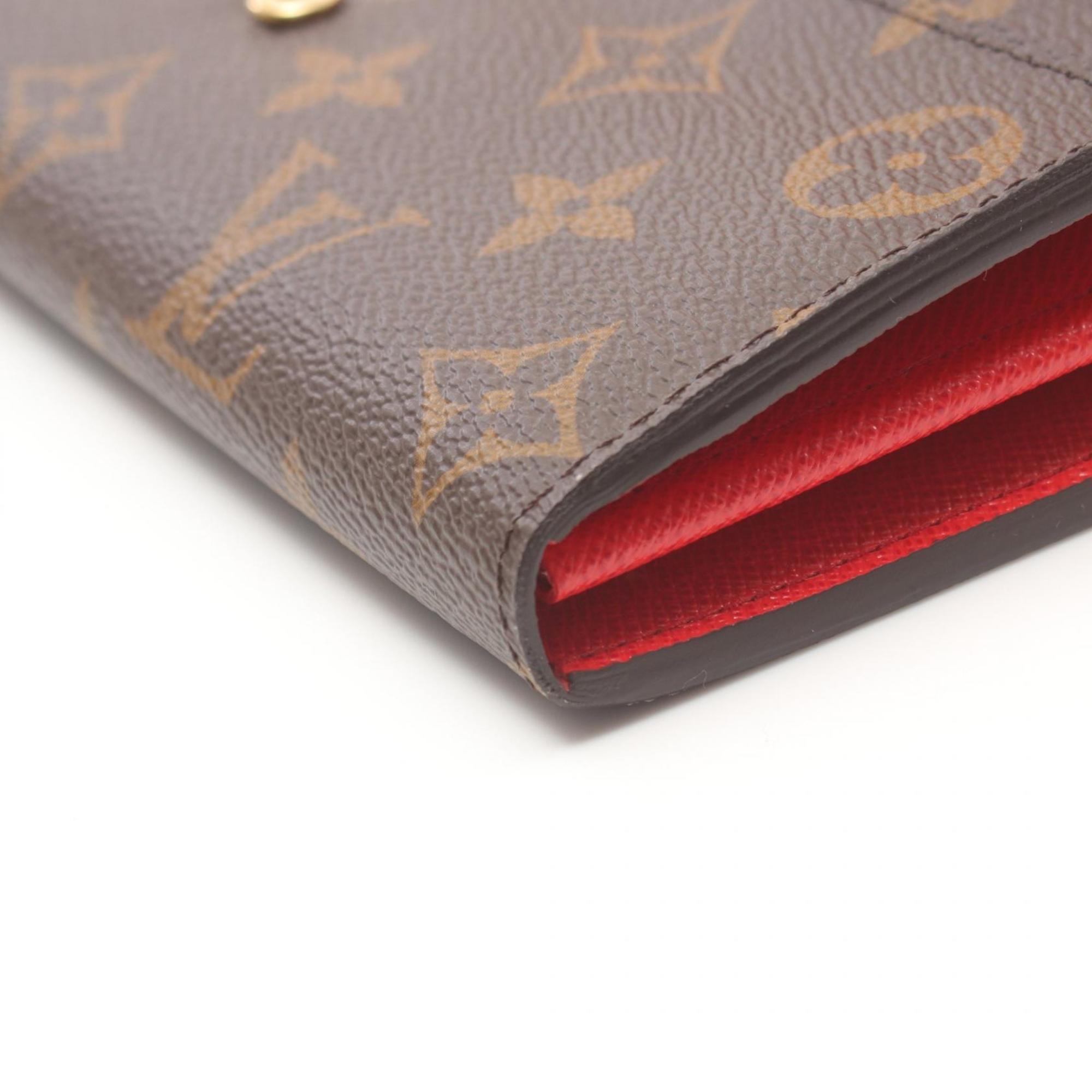 Louis Vuitton LOUIS VUITTON Portefeuille Sarah Bi-fold Long Wallet Coated Canvas Monogram Women's Brown M62236