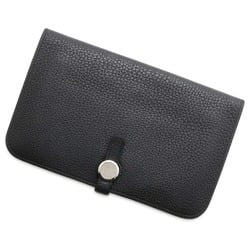 Hermes Long Wallet Dogon GM Black Taurillon Clemence Y Stamp