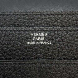 Hermes Long Wallet Dogon GM Black Taurillon Clemence Y Stamp