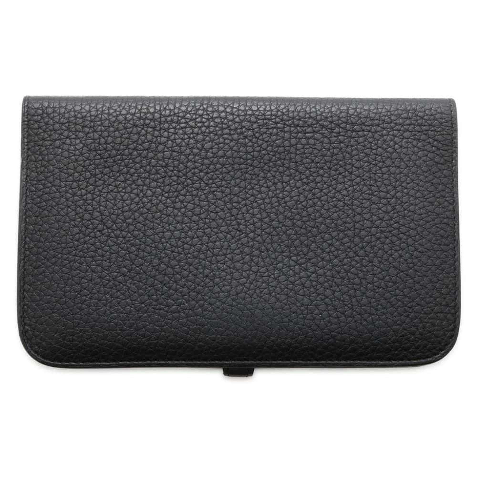 Hermes Long Wallet Dogon GM Black Taurillon Clemence Y Stamp