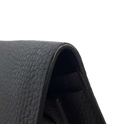 Hermes Long Wallet Dogon GM Black Taurillon Clemence Y Stamp