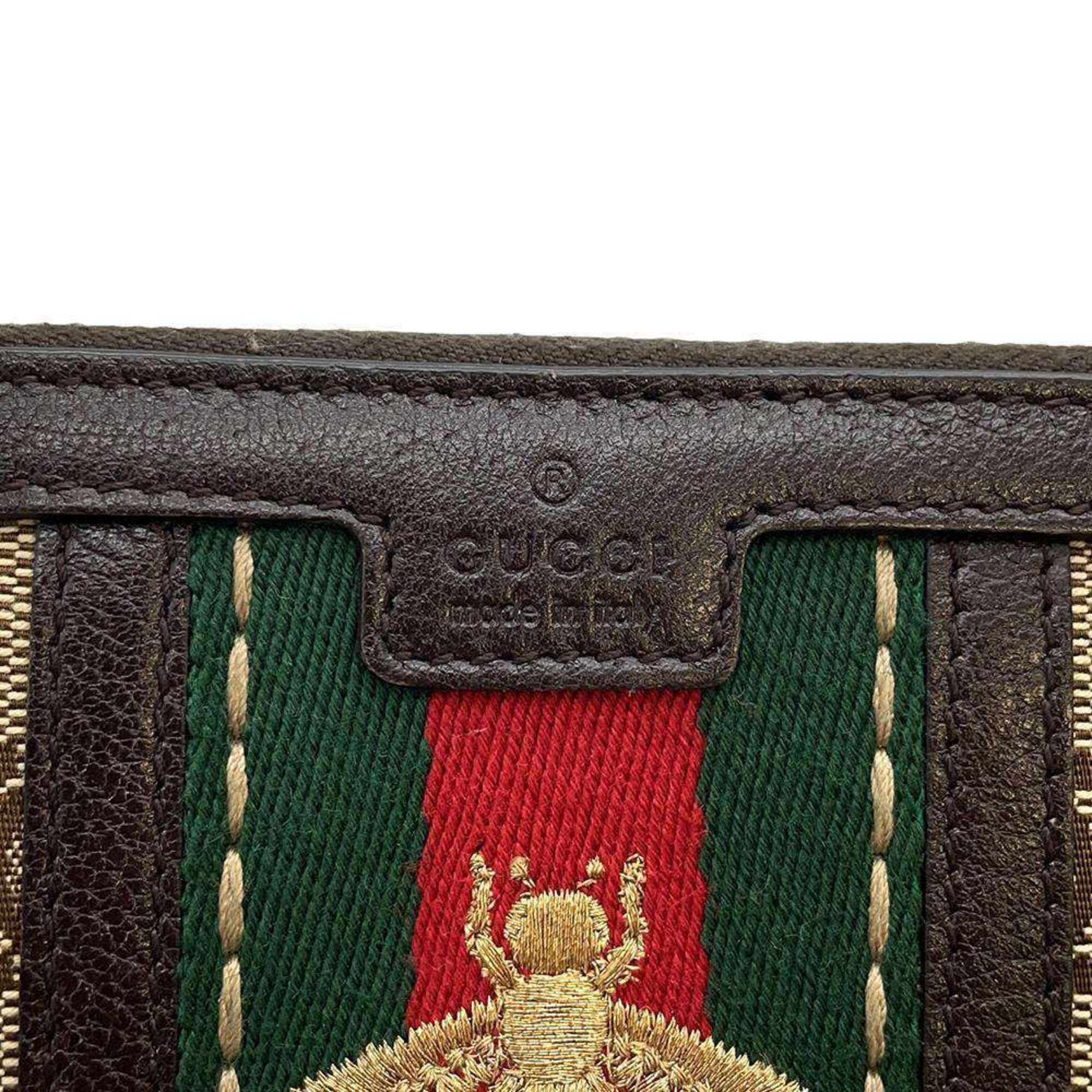 Gucci Long Wallet GG Canvas Bee 406754 GUCCI