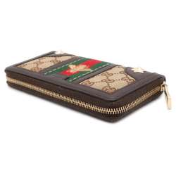 Gucci Long Wallet GG Canvas Bee 406754 GUCCI