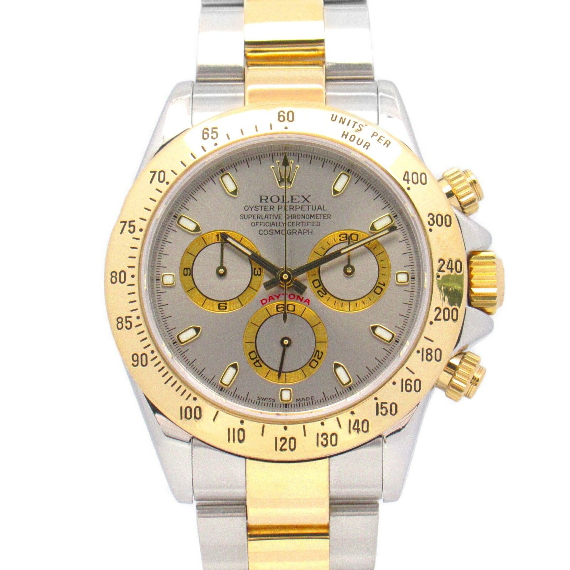 Rolex ROLEX Daytona F Series Wristwatch K18 (Yellow Gold) Stainless Steel Men's Grey 116523