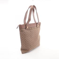 LOEWE Anagram Tote Bag Canvas Leather Women's Beige Brown