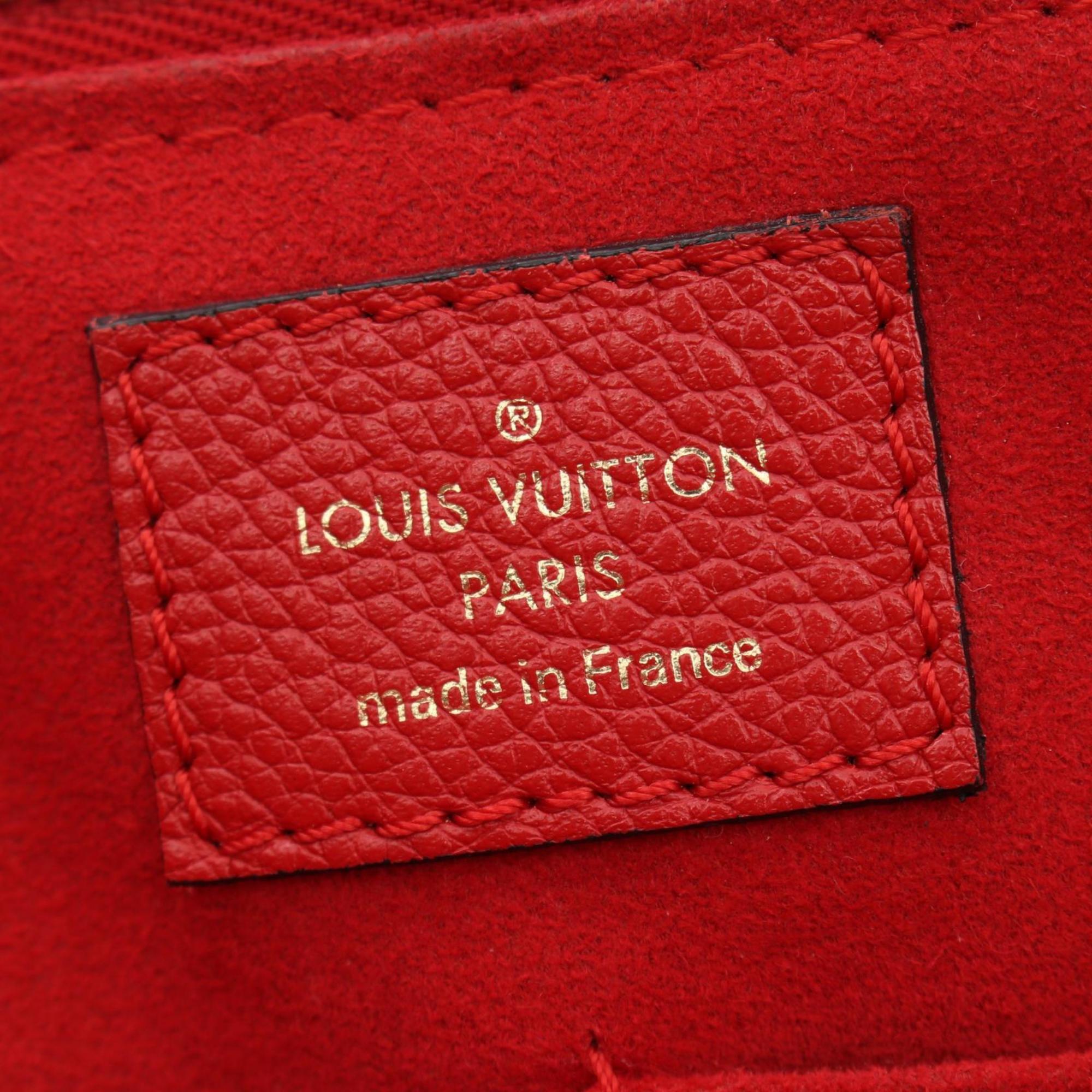 Louis Vuitton LOUIS VUITTON Surenne MM Monogram Cerise Shoulder Bag Coated Canvas Leather Women's Brown Red M43773