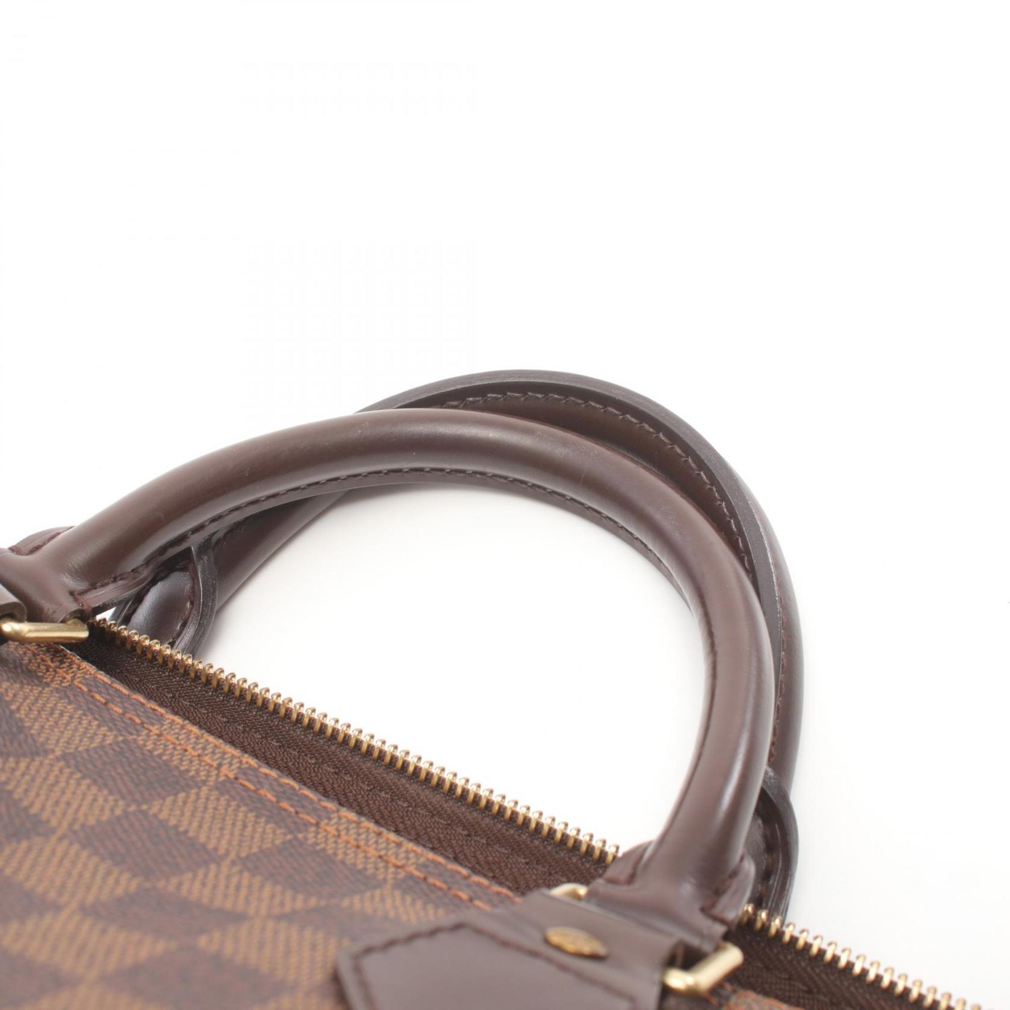 Louis Vuitton Speedy 30 Handbag Bag Coated Canvas Leather Damier Women's Brown N41531