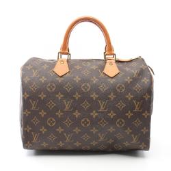 Louis Vuitton Speedy 30 Monogram Handbag Bag Coated Canvas Leather Women's Brown M41526