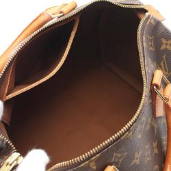 Louis Vuitton Speedy 30 Monogram Handbag Bag Coated Canvas Leather Women's Brown M41526