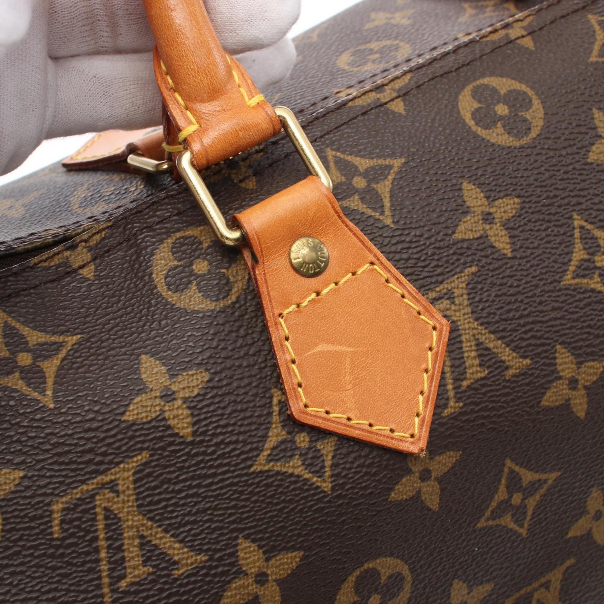 Louis Vuitton Speedy 30 Monogram Handbag Bag Coated Canvas Leather Women's Brown M41526