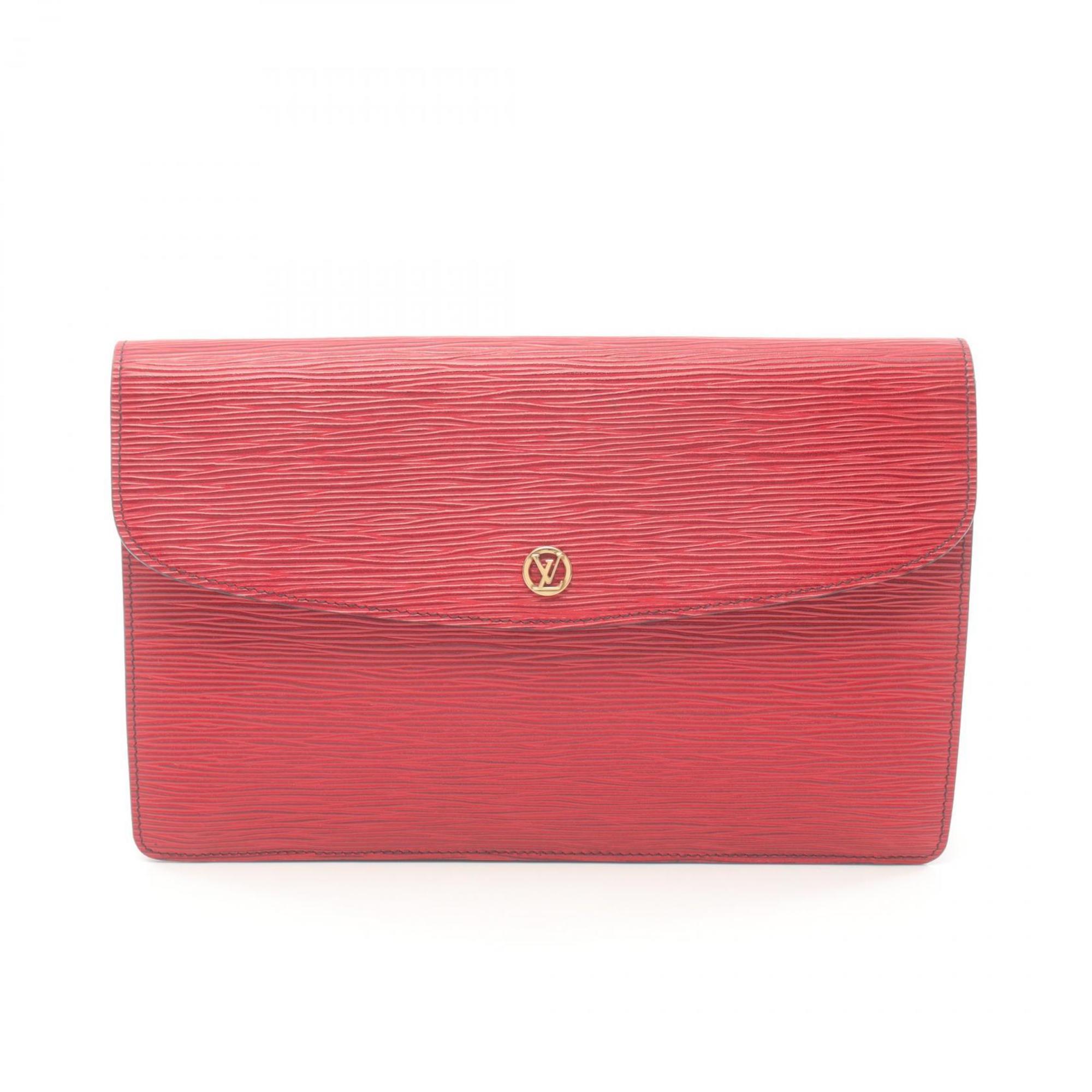 Louis Vuitton Montaigne 27 clutch bag, leather, Epi, women's, red, M52657