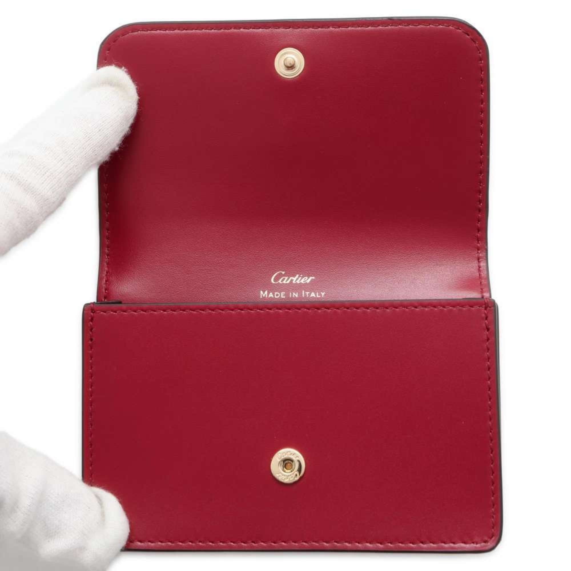 Cartier Business Card Holder/Card Case Multi-Card Holder Flap Calfskin L3001900