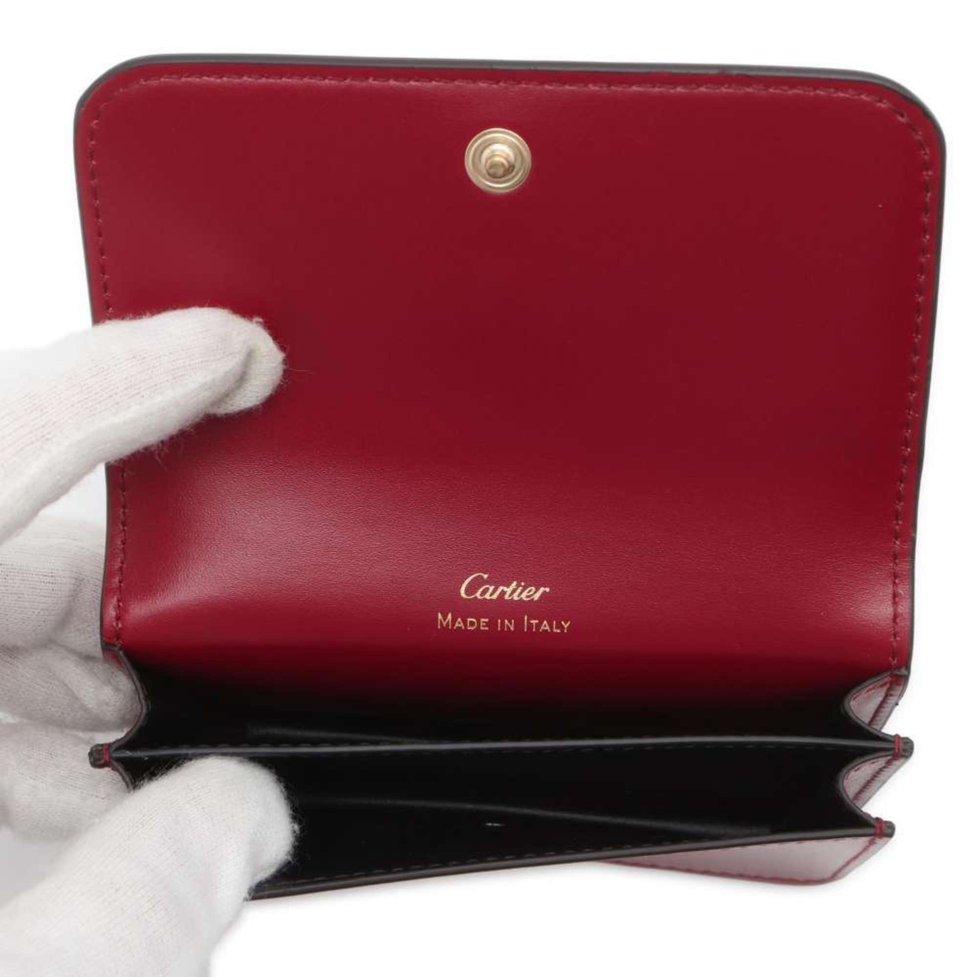 Cartier Business Card Holder/Card Case Multi-Card Holder Flap Calfskin L3001900