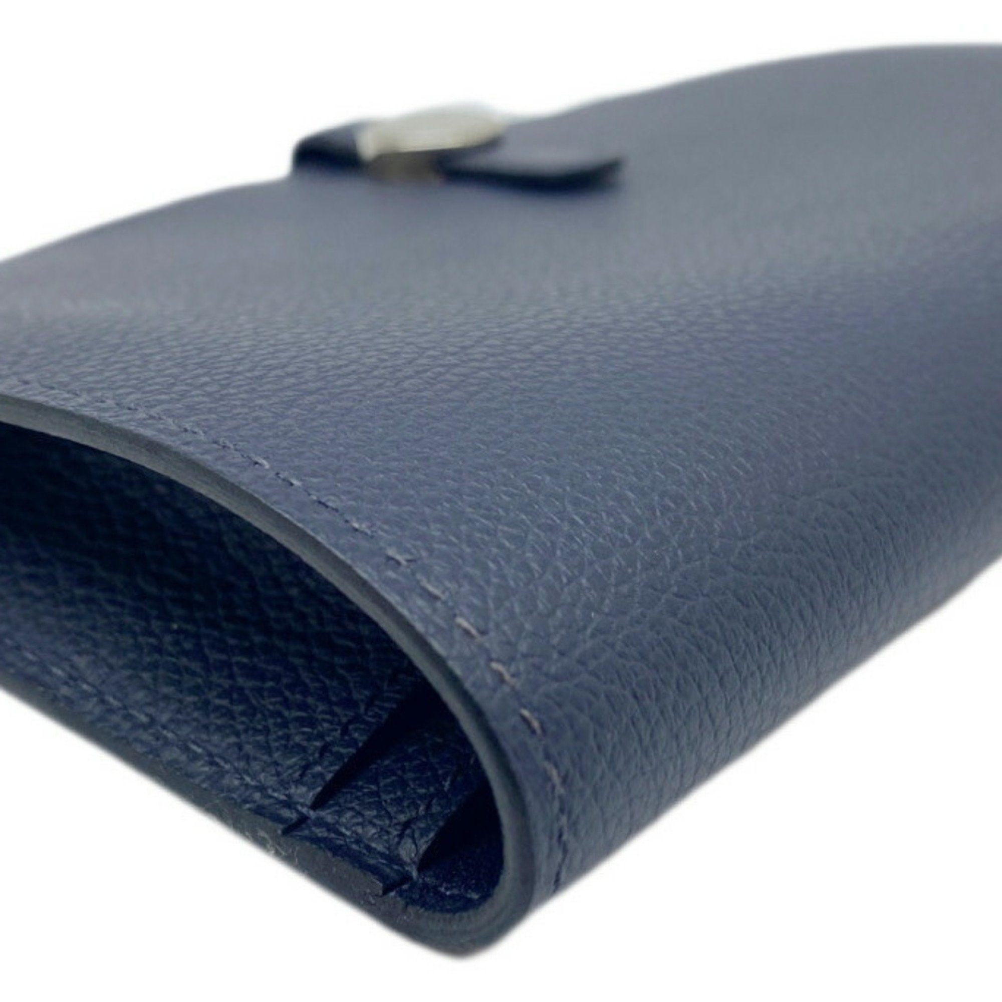 HERMES Dogon Duo GM Togo Blue Nuit Y Stamp (Made) Navy Long Wallet Coin Case Leather Women Men