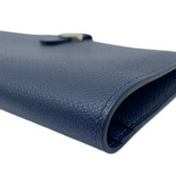 HERMES Dogon Duo GM Togo Blue Nuit Y Stamp (Made) Navy Long Wallet Coin Case Leather Women Men