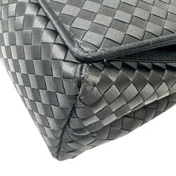 BOTTEGA VENETA Bottega Veneta shoulder bag black satin handbag for women and men