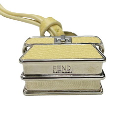 FENDI Strap Pico Peekaboo Yellow Leather Charm Bag Women's Accessory