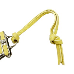 FENDI Strap Pico Peekaboo Yellow Leather Charm Bag Women's Accessory