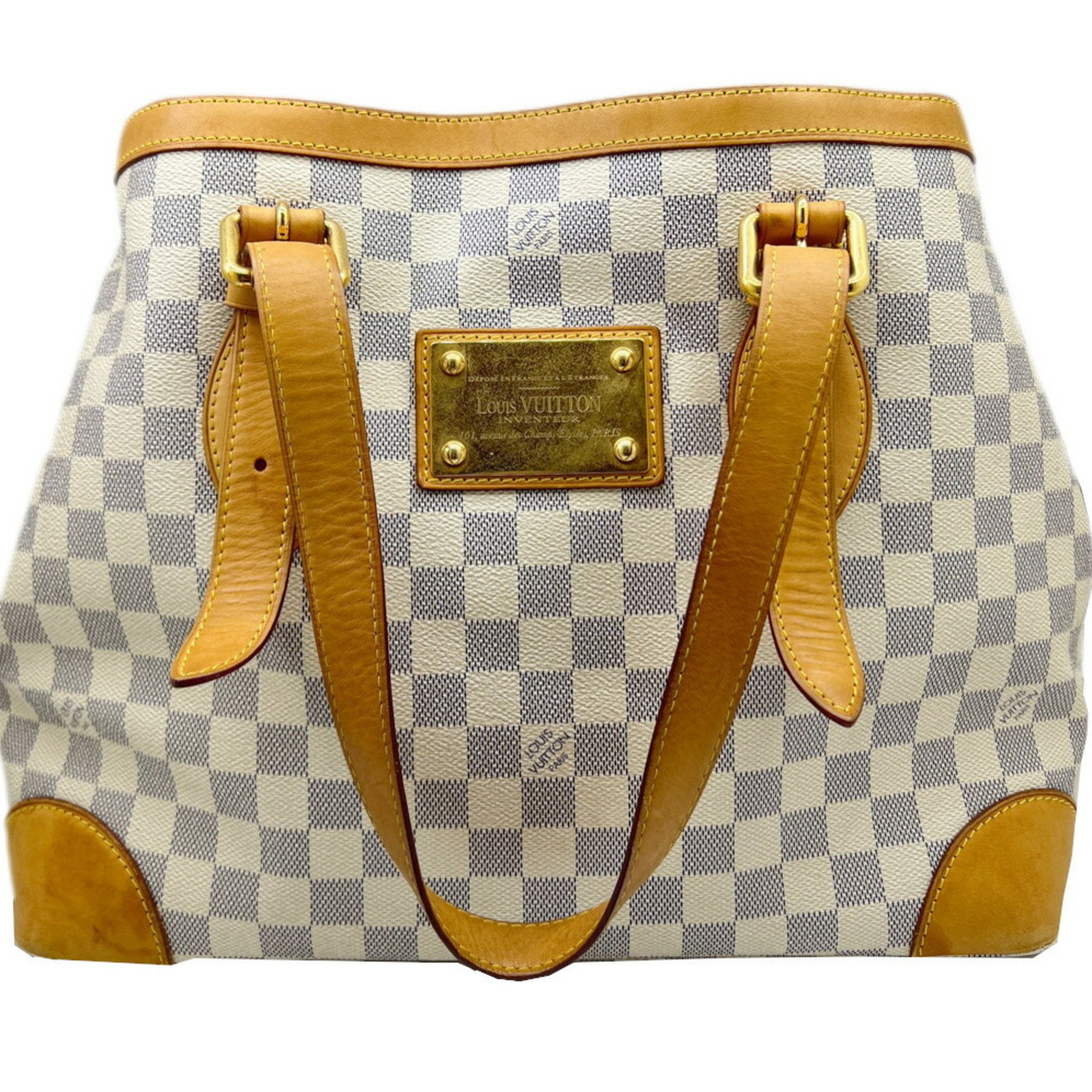 LOUIS VUITTON Louis Vuitton Hampstead MM Damier Azur N51206 Tote Bag for Women