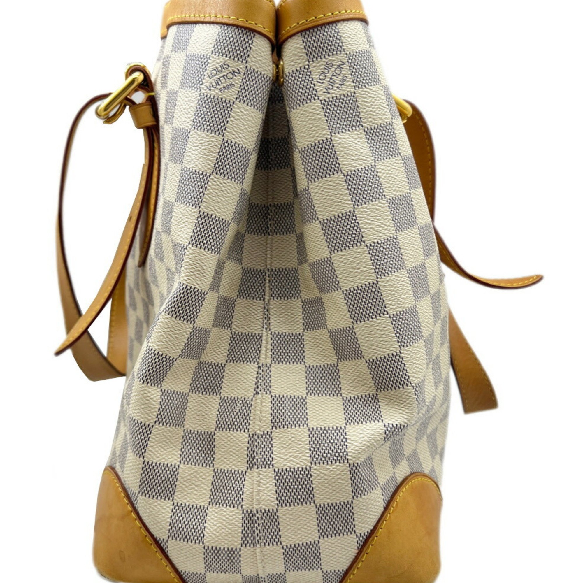 LOUIS VUITTON Louis Vuitton Hampstead MM Damier Azur N51206 Tote Bag for Women