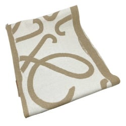 LOEWE scarf, beige chamel, white cashmere, wool, double-faced, for women and men