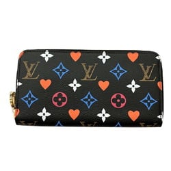 LOUIS VUITTON Louis Vuitton Zippy Wallet Game On Monogram Multicolor M80323 C280 Long Noir Women's