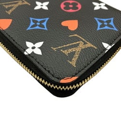 LOUIS VUITTON Louis Vuitton Zippy Wallet Game On Monogram Multicolor M80323 C280 Long Noir Women's