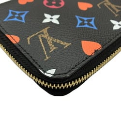 LOUIS VUITTON Louis Vuitton Zippy Wallet Game On Monogram Multicolor M80323 C280 Long Noir Women's