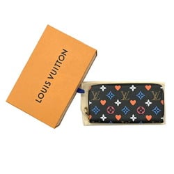 LOUIS VUITTON Louis Vuitton Zippy Wallet Game On Monogram Multicolor M80323 C280 Long Noir Women's