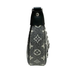 LOUIS VUITTON Louis Vuitton Loop M21752 RFID IC Chip Shoulder Bag Monogram Jacquard Denim Grey Women's