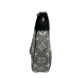 LOUIS VUITTON Louis Vuitton Loop M21752 RFID IC Chip Shoulder Bag Monogram Jacquard Denim Grey Women's