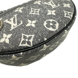 LOUIS VUITTON Louis Vuitton Loop M21752 RFID IC Chip Shoulder Bag Monogram Jacquard Denim Grey Women's