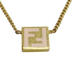 FENDI Necklace Zucca GP Gold Plated Women's