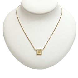 FENDI Necklace Zucca GP Gold Plated Women's