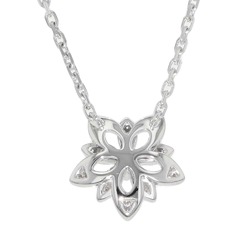 Van Cleef & Arpels Necklace Lotus Pendant Diamond 26P 0.15ct K18WG White Gold VCARP0ZW00