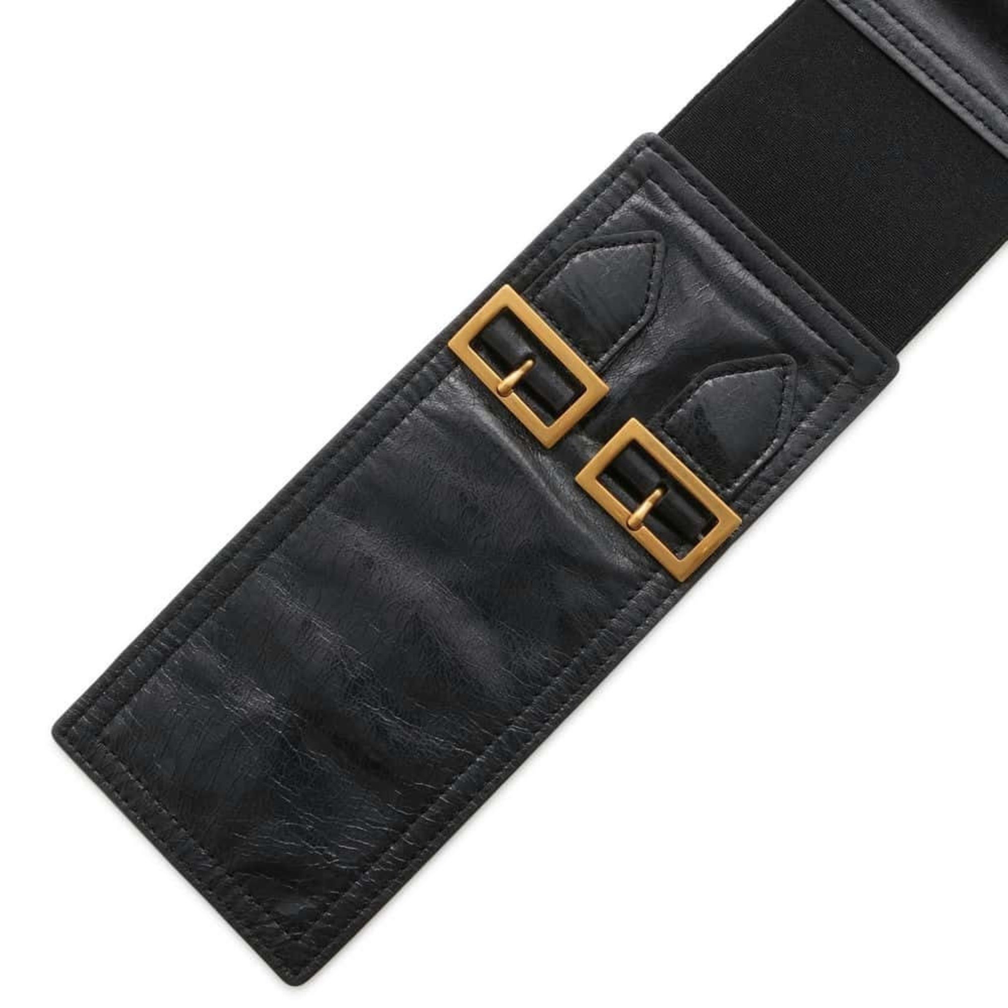 Christian Dior Belt Saddle Leather B0049CNOH Black